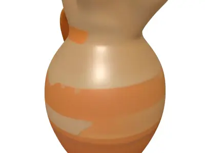 Rustic Terracotta Water Pitcher Low-poly 3D model