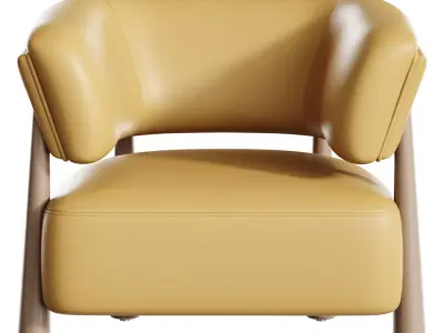 Dolores Stone Cream Fabric Occasional Chair 3D model