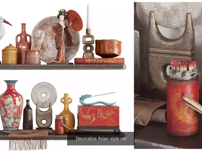 Decor sets 3D Model Collection