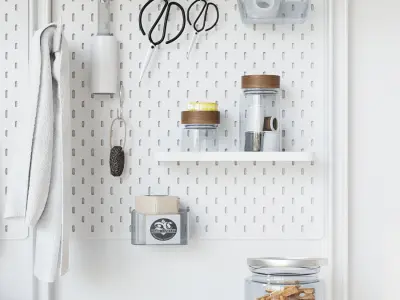 wall module Algot 13 washing machine  Laundry set 3D model