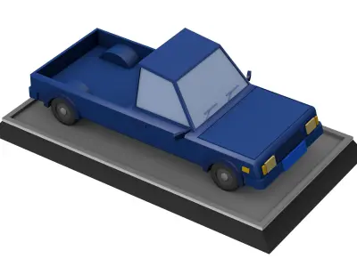 Low Poly Car Truck Low-poly 3D model