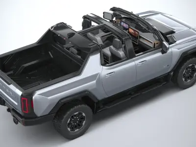 Hummer EV 2022 with interior 3D model