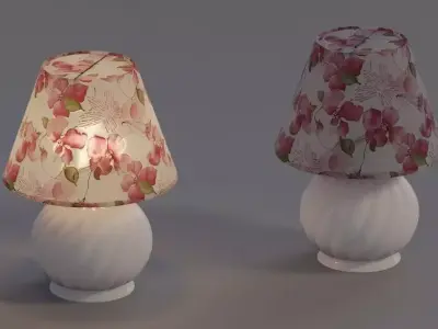 Bedside lamp Low-poly 3D model