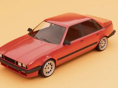 80s simple car 3D model