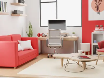 Room isometric 3D model