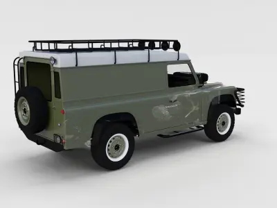 Full Land Rover Defender 110 Hard Top rev 3D model