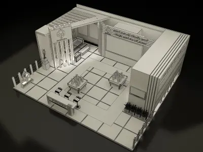 Booth Exhibition Stand a357b 3D model