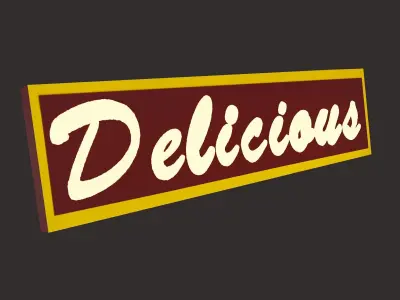 Delicious Sign Free low-poly 3D model