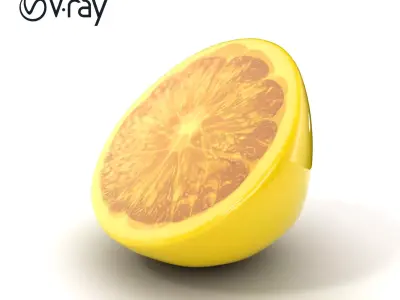 Realistic Lemon Slice model pack Low-poly 3D model