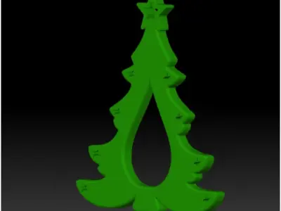 Printable Christmas Tree  pendant Ornament   3D print model