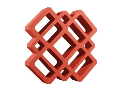 Jaali block design Diamond within Diamond 3D model