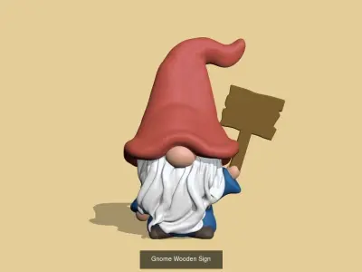 Gnomes gnome holding flower 3D Model Collection