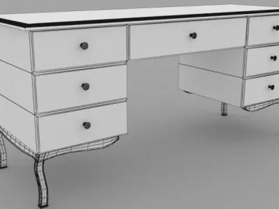 Painted Drawer Free low-poly 3D model