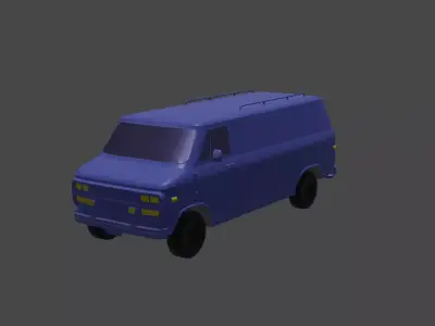 Chevrolet van Low-poly 3D model