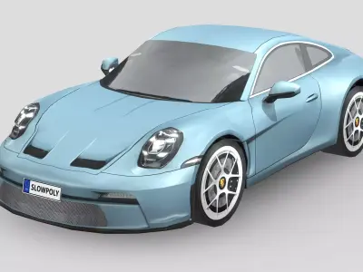 Porsche 911 ST 2024 Low-poly 3D model