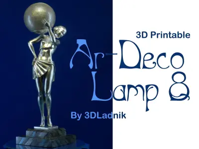 Lamp Woman carrying light 3D print model