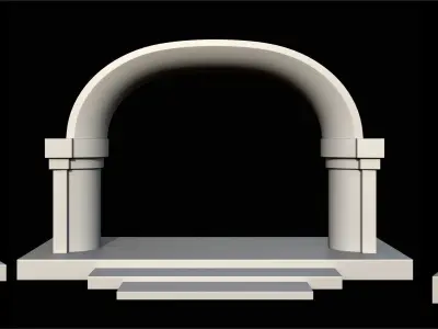 78 Gate Base Mesh Pack Low-poly 3D model