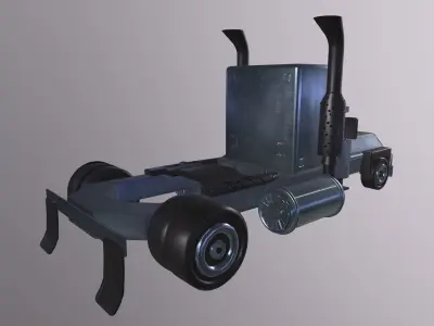 Truck Game Ready - High Poly 3d Model  Low-poly 3D model