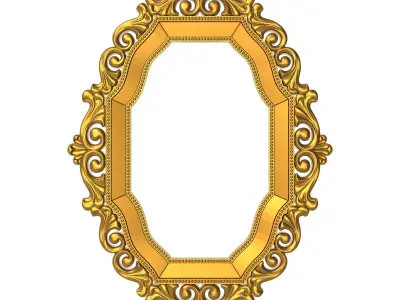 carved frame 3D model 43