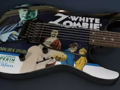 Kirk Hammett - ESP White Zombie Guitar 3D model