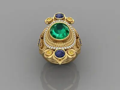 Women Ring Cad File  3D model