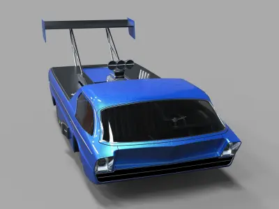 Dodge Deora dragster 3D model