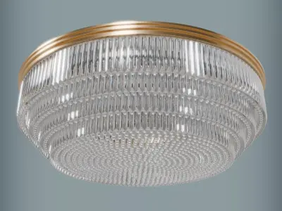 Luxury Round Crystal Ceiling Chandelier 3D model