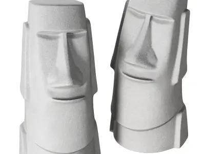 Moai garden sculpture 3D model