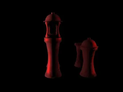 ShrineLamps two lighthouses Free 3D model