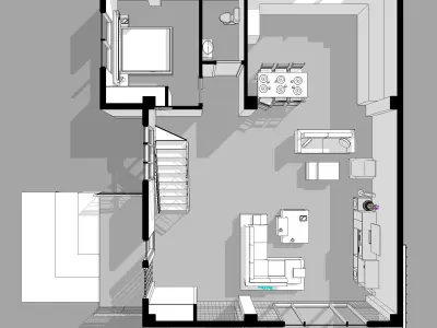 Modern House with Sloping Roof - 280 SQM -  Full Package 3D model