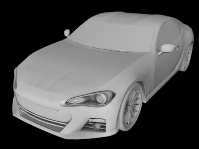 Toyota 86 sports car 3D model