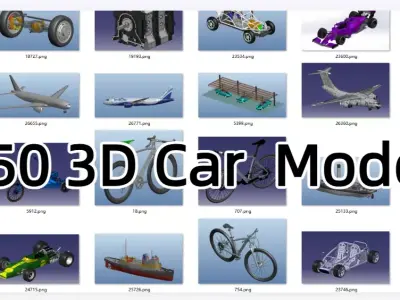 150 Sets Automotive 3D Model Collection 3D model