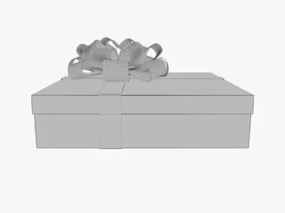 Christmas gift box 04 3D model