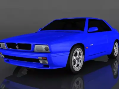 Maserati Ghibli Cup Low-poly 3D model