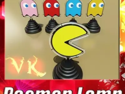 Table Lamp Pacman Ghost 3D model