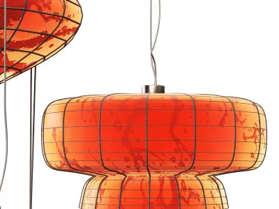 chinese lantern Low-poly 3D model