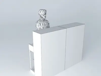 a normal piano black 3D model