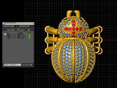 Spider ring 3D model