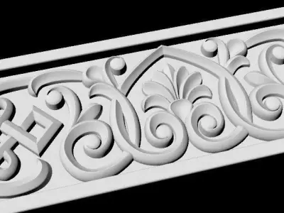 Central decor ornament for furniture 3D model 624
