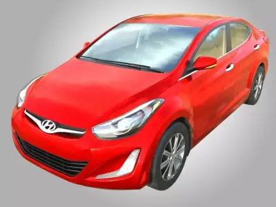 Hyundai Elantra 2016 Low-poly 3D model