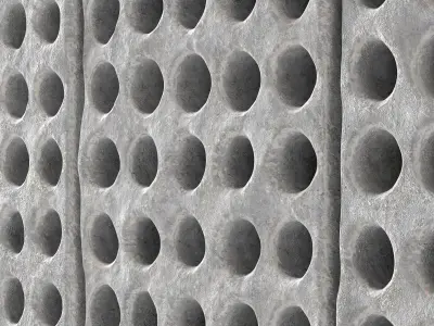 Stone many hole panel n1 3D model