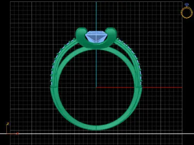Women Ring 3DM Womens Ring 3d models 3D print model 3D print model 59