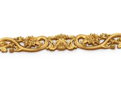 Classic carved decor ornament 391 3D model