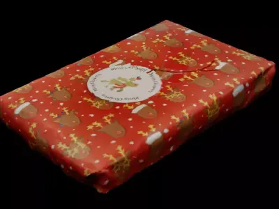 Realistic Christmas Present Low-poly 3D model