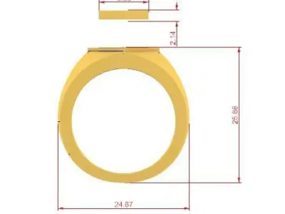 Man ring with gems 10020 3D print model