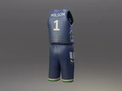Basketball Team Uniform Low-poly 3D model