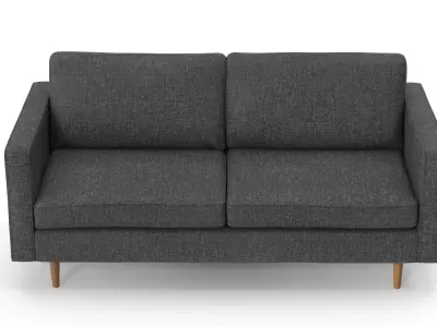 Loveseat - Grey Low-poly 3D model