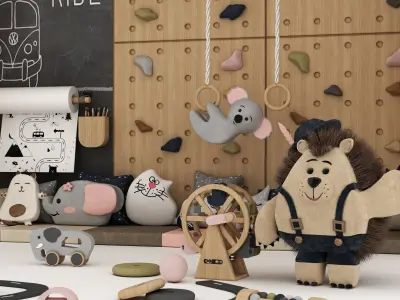 toys and furniture set  3D model