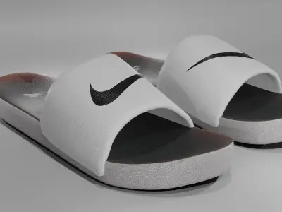 Nike Slippers Low-poly 3D model