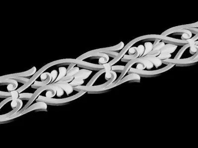 Central decor ornament for furniture 3D model 161